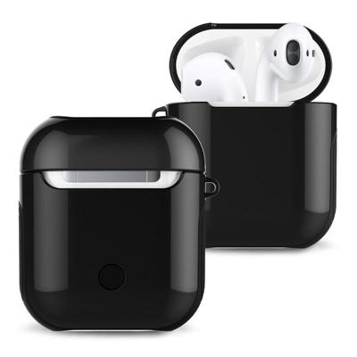 Gelakte PC klaar voor Bluetooth koptelefoon zaak anti-verloren opbergtas voor AirPods(Black)