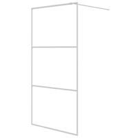 VidaXL Inloopdouchewand 100x195 cm transparant esg-glas wit - thumbnail