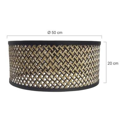 Steinhauer Lampenkap Bamboe Ø 50 cm E27 zwart beige Steinhauer Lampenkap Bamboe Ø 50 cm E27 zwart beige