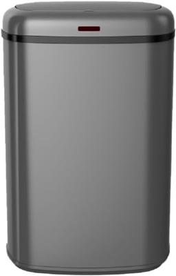 Automatische keukenprullenbak - LOGAN - KITCHEN MOVE - 58 L - Matgrijs roestvrij staal met omsnoeringsband Automatische keukenprullenbak - LOGAN - KITCHEN MOVE - 58 L - Matgrijs roestvrij staal met omsnoeringsband