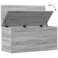Opbergbox 100x42x46 cm bewerkt hout grijs sonoma eikenkleurig - thumbnail
