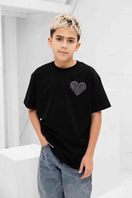 Croyez Mini Puffed Heart T-Shirt Kids Zwart - Maat 176 - Kleur: Zwart | Soccerfanshop
