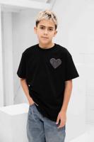Croyez Mini Puffed Heart T-Shirt Kids Zwart - Maat 176 - Kleur: Zwart | Soccerfanshop - thumbnail