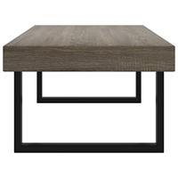 Salontafel 120x60x40 cm MDF en ijzer grijs en zwart - thumbnail