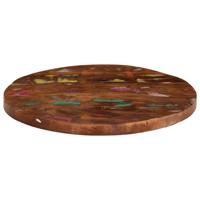 Tafelblad rond 90x3,8 cm massief gerecycled hout - thumbnail