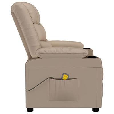 Massagestoel kunstleer cappuccinokleurig