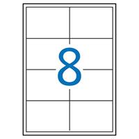 Apli witte etiketten ft 97 x 67,7 mm (b x h), 2.000 stuks, 8 per blad (2523) - thumbnail