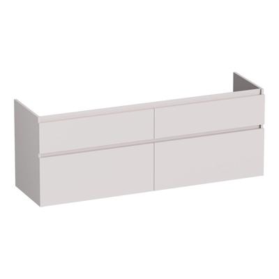 Brauer Delight - Onderkast - 140 cm - met 4 Softclose Lades Greeploos en 2 Sifon Uitsparingen - Mat Zand