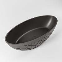 Vrijstaand Bad MONDIAZ HOLM 180x85cm Kleur Dark Grey / Dark Grey - thumbnail