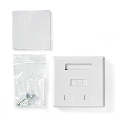 Nedis Netwerk Wanddoos | Opbouw | 2 poort(en) | UTP CAT6 | Recht | Female | Goud Verguld | PVC | Wit | Doos - CCGB89110WT Nedis Netwerk Wanddoos | Opbouw | 2 poort(en) | UTP CAT6 | Recht | Female | Goud Verguld | PVC | Wit | Doos - CCGB89110WT