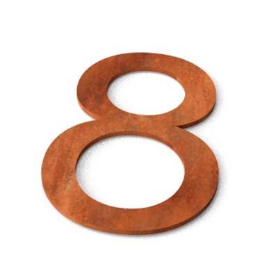 Nummer 8 Model: Huisnummer Cortenstaal Geroba - Geroba Nummer 8 Model: Huisnummer Cortenstaal Geroba - Geroba