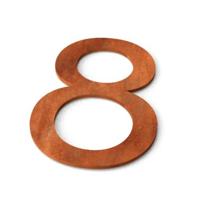 Nummer 8 Model: Huisnummer Cortenstaal Geroba - Geroba - thumbnail