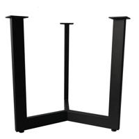 Stalen salononderstel zwart rond ø 42 cm en hoogte 43 cm (2 x 4 cm) - thumbnail