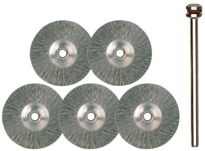 PROXXON stahldrahtrundbürstensatz stainless steel round bru d=22mm 5 pcs.