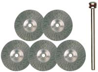 PROXXON borstelwiel set stainless steel round bru d=22mm 5 pcs. - thumbnail