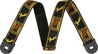 Fender Quick grip locking-end strap black yellow brown, 2" - thumbnail