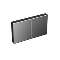 Spiegelkast Forzalaqua Uni 120x68.5x12.5 Cm 2 Deuren Tweezijdig Spiegel Eiken Black Oiled - thumbnail