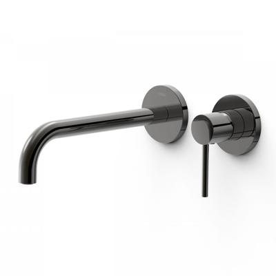 Wastafelmengkraan Inbouw Tres Study Exclusive 2-Gats Gebogen Uitloop 24 cm en Hendel Metallic Zwart Tres Wastafelmengkraan Inbouw Tres Study Exclusive 2-Gats Gebogen Uitloop 24 cm en Hendel Metallic Zwart Tres