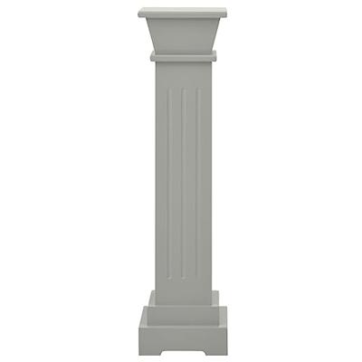 VidaXL Plantenstandaard klassieke zuil vierkant 17x17x66 cm mdf grijs VidaXL Plantenstandaard klassieke zuil vierkant 17x17x66 cm mdf grijs