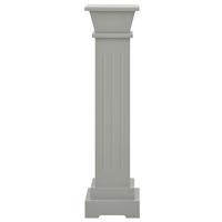 Plantenstandaard klassieke zuil vierkant 17x17x66 cm MDF grijs - thumbnail