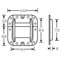 Adam Hall 2709 Medium inbouw stopbeugel - thumbnail