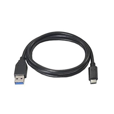 NANOCABLE 10.01.4001 - 3A USB-C naar USB 3.1 kabel, hoofdgebruik, mobiele telefoons, tablets, overdrachtssnelheid tot 10 Gbit/s, tot 3 ampère opladen, Gen2, stekker op stekker, type UC/M-A/M, zwart, 1 MT. 34 DE