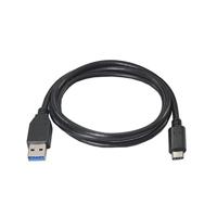 NANOCABLE 10.01.4001 - 3A USB-C naar USB 3.1 kabel, hoofdgebruik, mobiele telefoons, tablets, overdrachtssnelheid tot 10 Gbit/s, tot 3 ampère opladen, Gen2, stekker op stekker, type UC/M-A/M, zwart, 1 MT. 34 DE - thumbnail