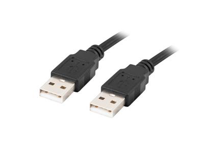Lanberg CA-USBA-20CU-0010-BK USB-kabel 1m 2.0 USB A Zwart