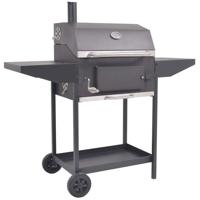 VidaXL Houtskoolbarbecue met onderplank zwart - thumbnail