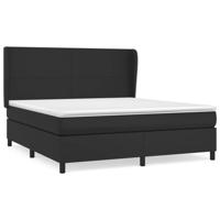 Boxspring met matras kunstleer zwart 160x200 cm - thumbnail