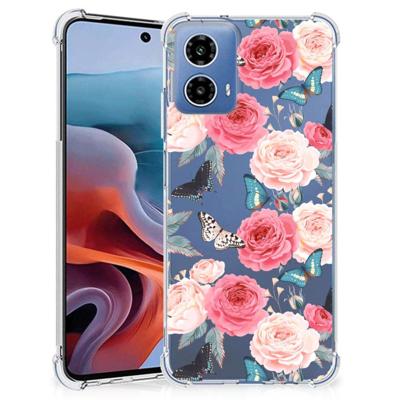 Motorola Moto G34 Case Butterfly Roses Motorola Moto G34 Case Butterfly Roses