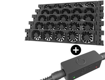 Heatfan 5 - radiatorventilator cinco - zwart + touch sensor