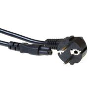 ACT AK5024 230V Stroomkabel Randaarde Stekker Schuko CEE7/7 C5 Zwart - 3 meter - thumbnail