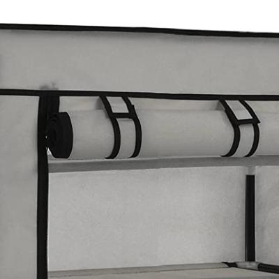 VidaXL Schoenenkast met hoes 58x28x106 cm stof grijs