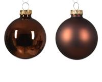 Kerstballen Glas Ø6cm Espresso Bruin 20st - thumbnail