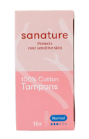 Sanature 100% Katoen Tampons Normaal - thumbnail