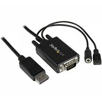 Startech.com 2 m DisplayPort naar VGA kabel met audio - VGA naar DisplayPort converter - DisplayPort kabel VGA - DisplayPort-kabel 2m - DP-naar-VGA-kabel - DisplayPort-kabel - 1920 x 1200 - thumbnail