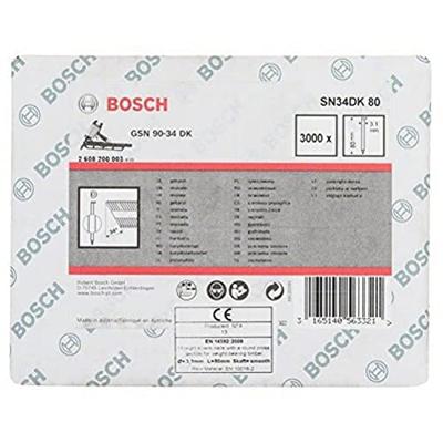 Bosch Accessories 2608200003 Stripnagels SN34DK Afmeting, lengte 80 mm 3000 stuk(s)