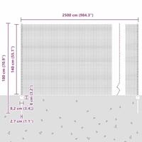VidaXL Hek met paal zilver 1,4 x 25 m staal - thumbnail
