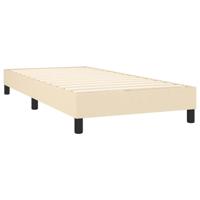 Boxspring met matras stof crèmekleurig 80x200 cm - thumbnail