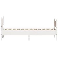 Bedframe zonder matras massief grenenhout wit 75x190 cm - thumbnail