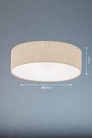 Fischer & Honsel Ø 60cm plafondlampThor met zandkleur linnen - 20913 - thumbnail