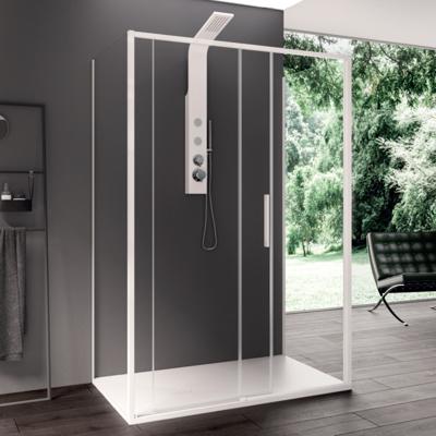 Douchecabine Lacus Torcello Aluminium Helder Glas Wit (alle maten x2 zijwanden) Douchecabine Lacus Torcello Aluminium Helder Glas Wit (alle maten x2 zijwanden)