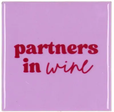 Tegeltje Partners Paars 10X10X1CM