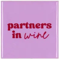 Tegeltje Partners Paars 10X10X1CM - thumbnail
