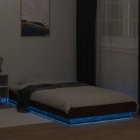 Bedframe met LED-verlichting bruin eikenkleur 100x200 cm - thumbnail