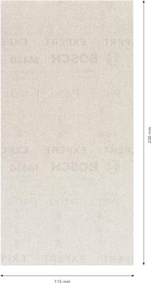 Bosch Accessoires Expert M480 schuurnet voor vlakschuurmachines 115 x 230 mm, K100 - 10 stuk(s) - 2608900762