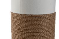 Bureaulamp Home ESPRIT Wit Linnen Keramisch 38 X 38 X 61,5 cm - thumbnail