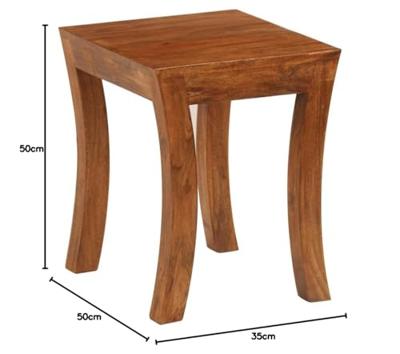 VidaXL 3-delige tafeltjesset 50x35x50 cm massief acaciahout bruin