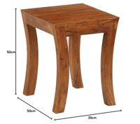 VidaXL 3-delige tafeltjesset 50x35x50 cm massief acaciahout bruin - thumbnail